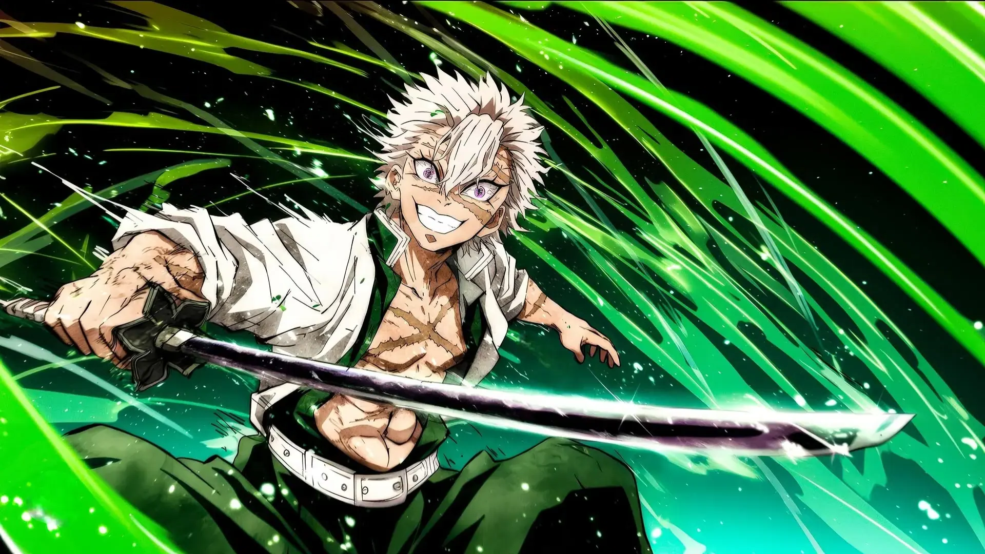 Sanemi Shinazugawa’s Sword Explained: The Green Wind Hashira Nichirin Blade