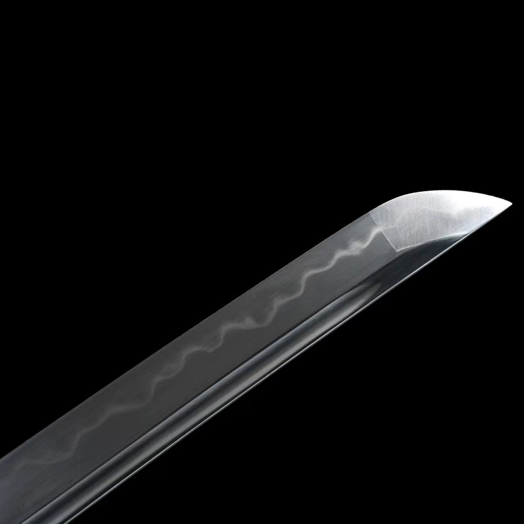 Handmade Black Dragon T10 Steel Katana Sword Clay Tempered Full Tang Samurai Sword with Golden Dragon Saya