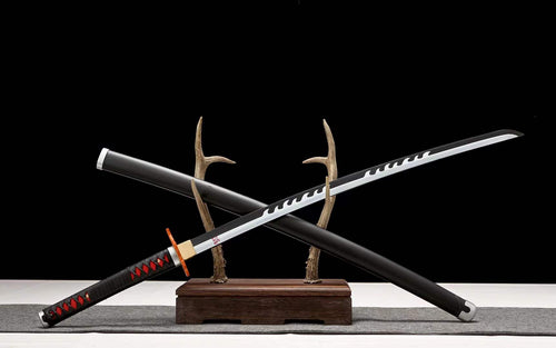 Demon Slayer Ancient Nichirin Blade Yoriichi & Tanjiro Sun Breathing Katana 1045 Carbon Steel(Sharp)