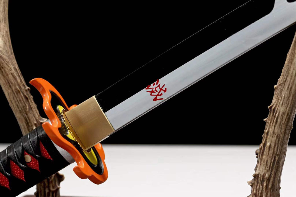 Demon Slayer Ancient Nichirin Blade Yoriichi & Tanjiro Sun Breathing Katana 1045 Carbon Steel(Sharp)