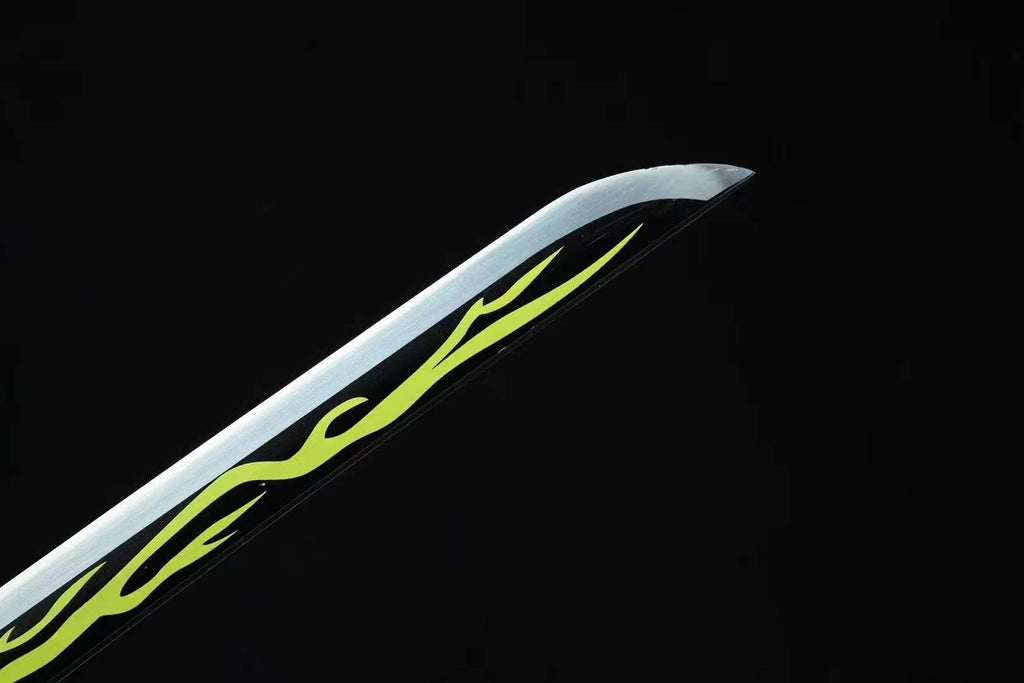 Zenitsu Agatsuma Nichirin Sword – Yellow Lightning Blade Demon Slayer Katana 1045 Carbon Steel(Sharp)