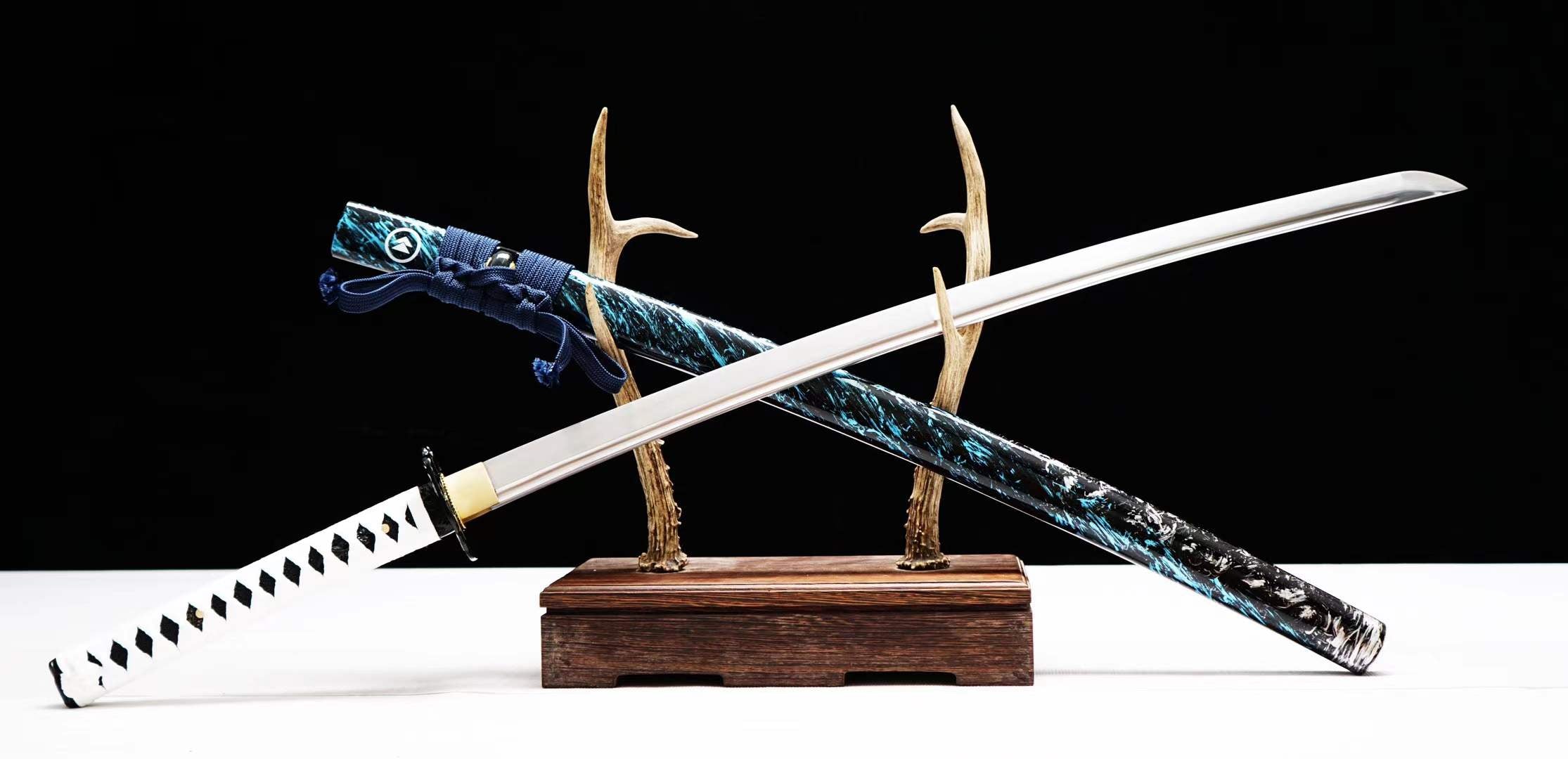 Ghost of Tsushima Samurai Sword Set Handmade Katana & Wakizashi Set Spring Steel Japanese Sword
