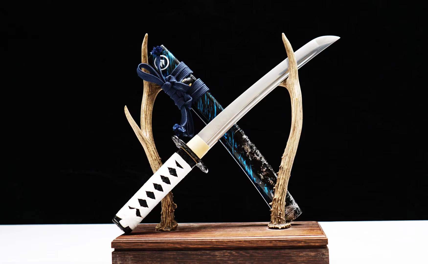 Ghost of Tsushima Samurai Sword Set Handmade Katana & Wakizashi Set Spring Steel Japanese Sword