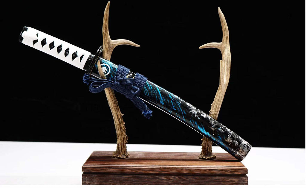 Ghost of Tsushima Samurai Sword Set Handmade Katana & Wakizashi Set Spring Steel Japanese Sword
