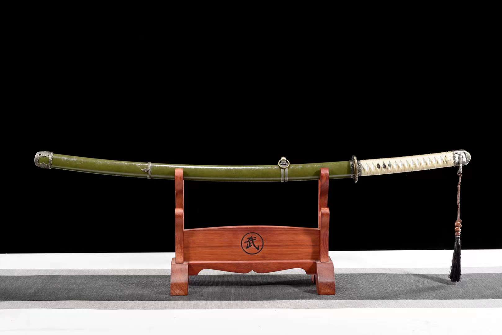HandMade Japanese Samurai Katana Clay Tempered T-10 Steel Military Sword Type 98 Tsuba（副本）