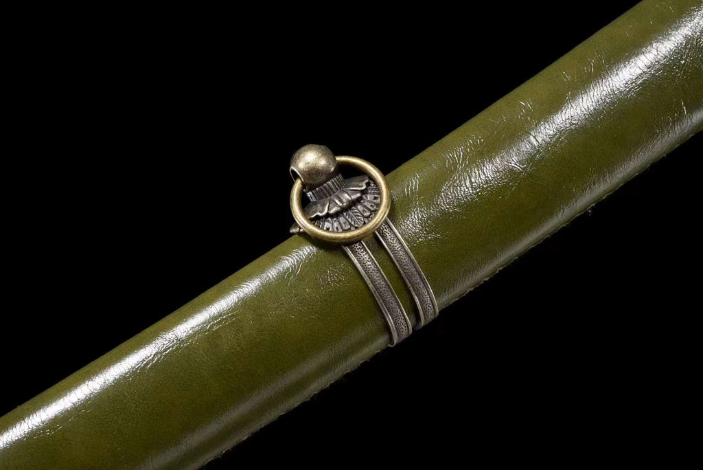 HandMade Japanese Samurai Katana Clay Tempered T-10 Steel Military Sword Type 98 Tsuba（副本）