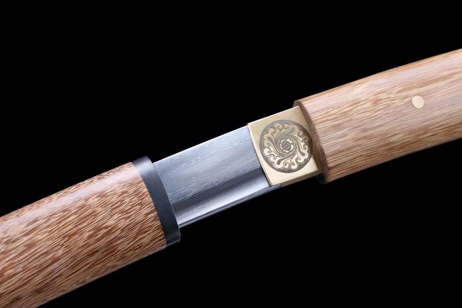 Handmade Shirasaya Katana Sword Full Tang Japanese Samurai Sword with Wooden Saya