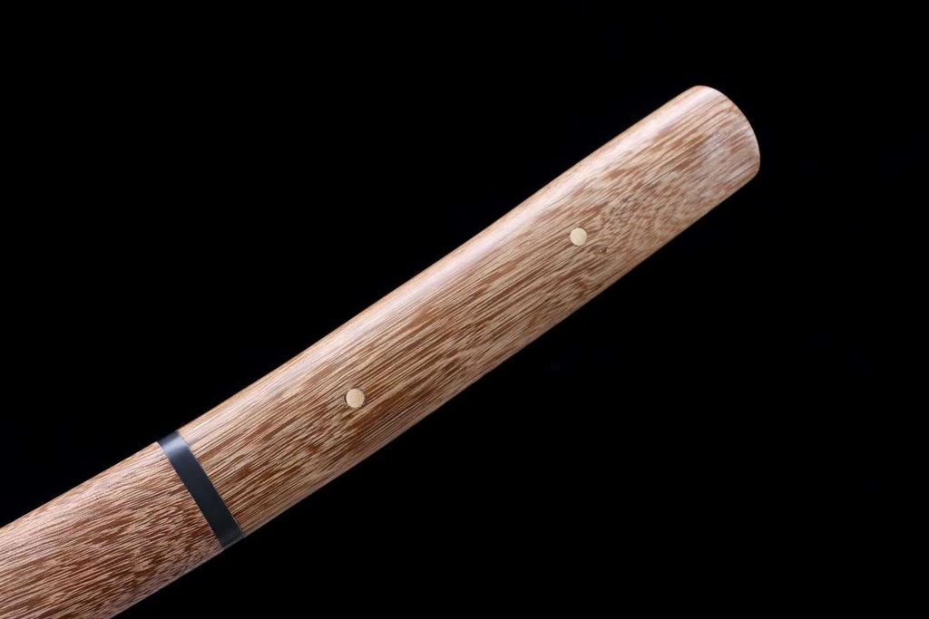 Handmade Shirasaya Katana Sword Full Tang Japanese Samurai Sword with Wooden Saya