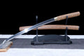 Handmade Shirasaya Katana Sword Full Tang Japanese Samurai Sword with Wooden Saya