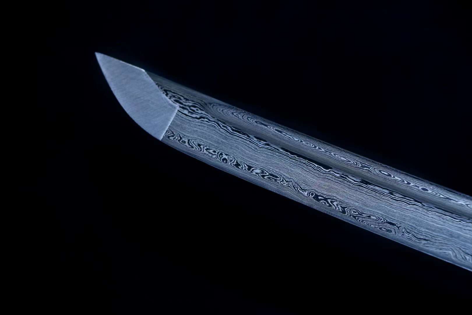 Handmade Shirasaya Katana Sword Full Tang Japanese Samurai Sword with Wooden Saya