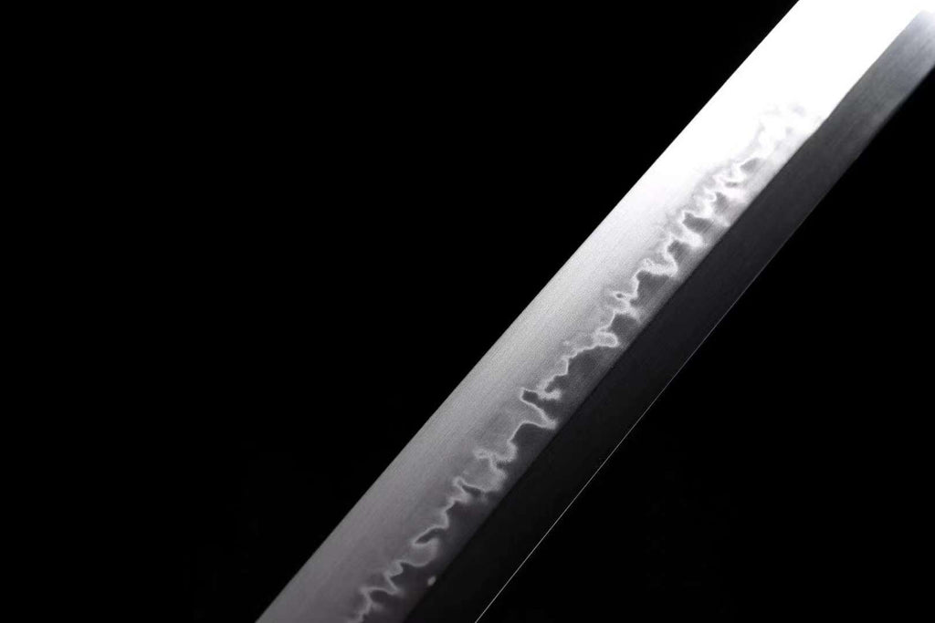 Handmade Japanese Tachi Katana Clay Tempered T-10 Steel Choji Hamon Sword