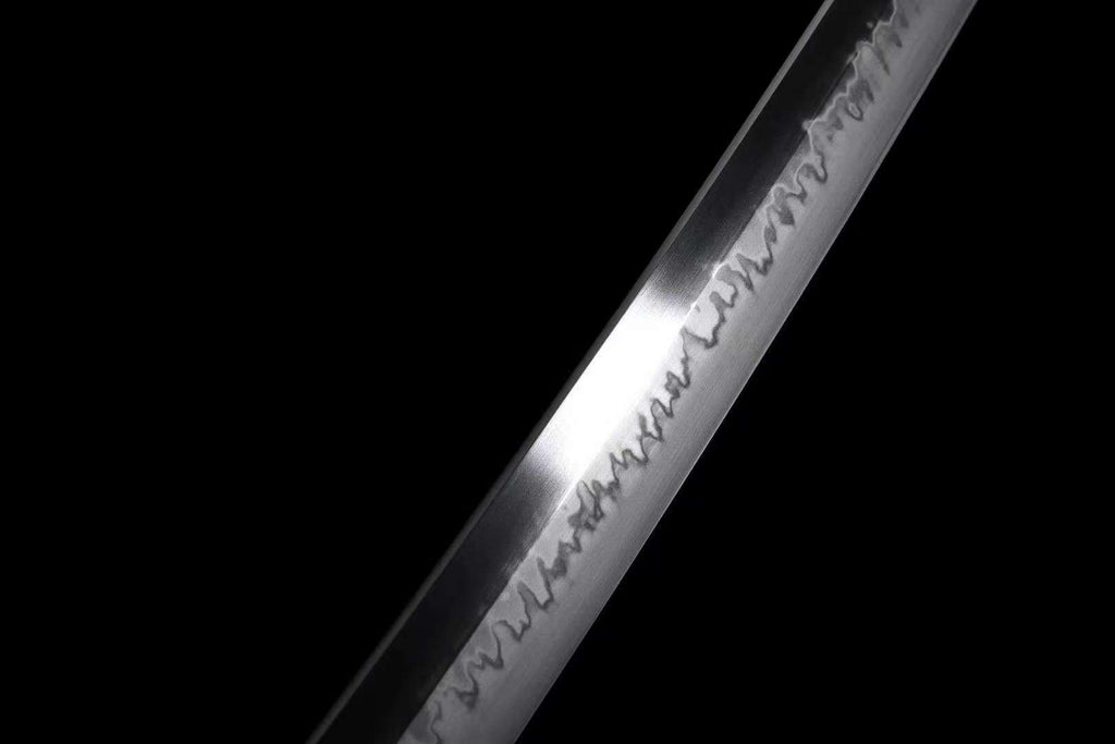 Handmade Japanese Tachi Katana Clay Tempered T-10 Steel Choji Hamon Sword