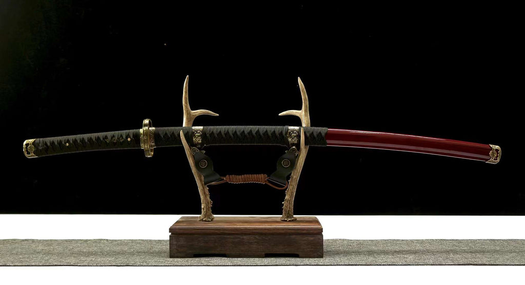 Handmade Japanese Tachi Sword 1065 Steel Sword Full Tang Katana 41 in