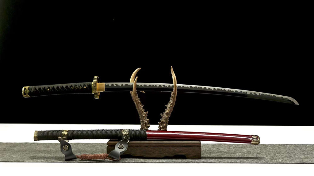 Handmade Japanese Tachi Sword 1065 Steel Sword Full Tang Katana 41 in