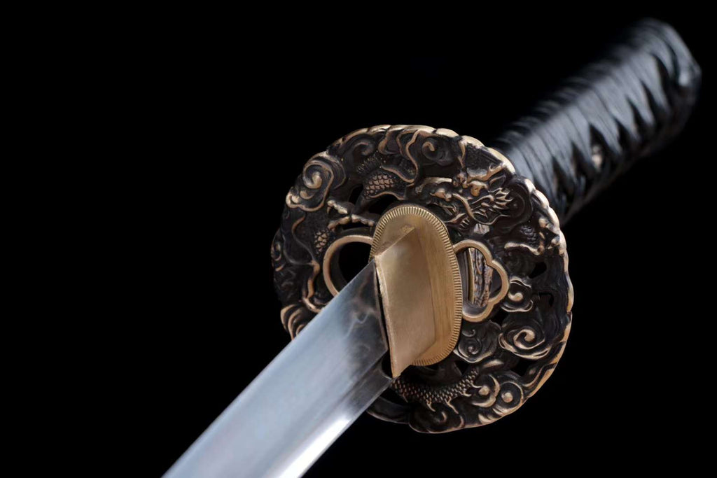 Premium Handmade Samurai Katana T10 Steel Full Tang Japanese Sword with Saya and Decorative Hamon Blade