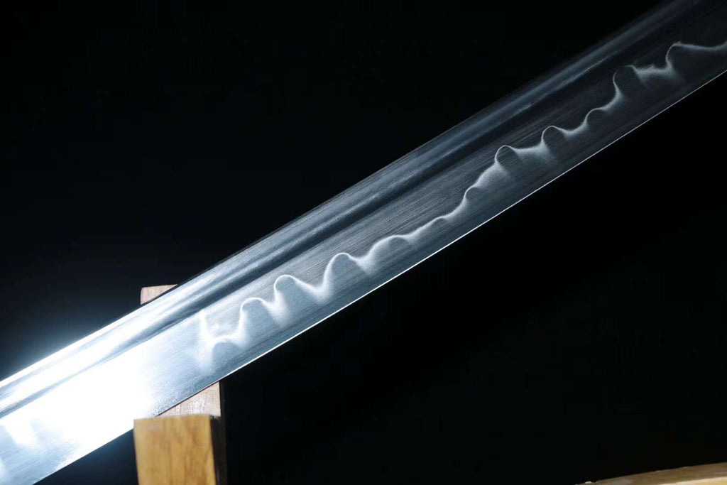 Premium Handmade Samurai Katana T10 Steel Full Tang Japanese Sword with Saya and Decorative Hamon Blade