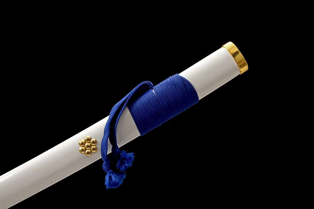 One Piece Ame no Habakiri Katana Kozuki Oden’s Heaven‑Cutting White Wano Sword Replica 1045 High Carbon Steel