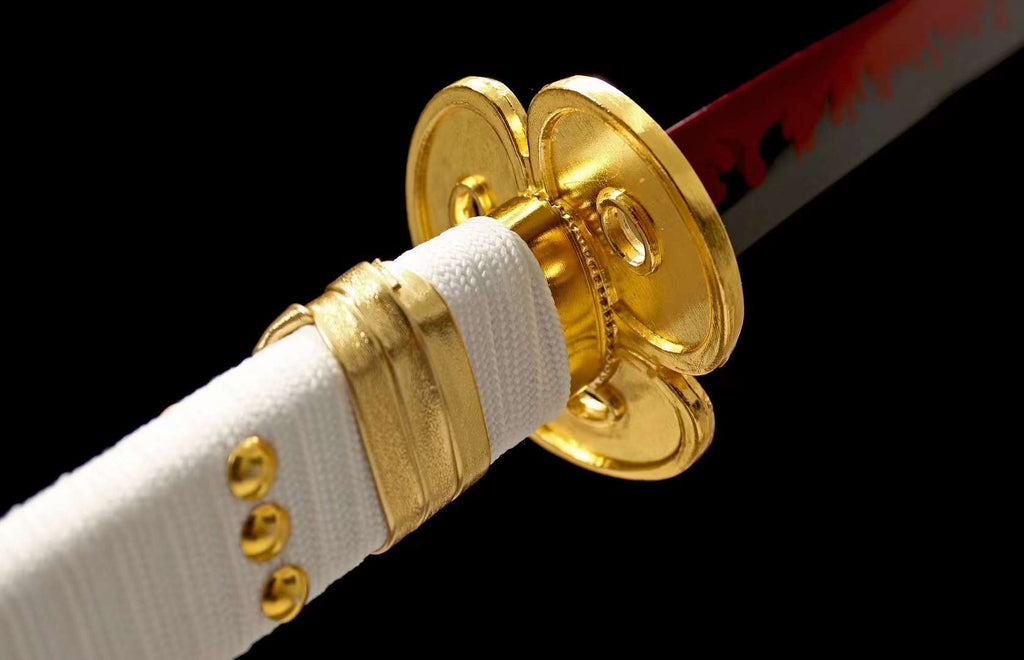 One Piece Ame no Habakiri Katana Kozuki Oden’s Heaven‑Cutting White Wano Sword Replica 1045 High Carbon Steel