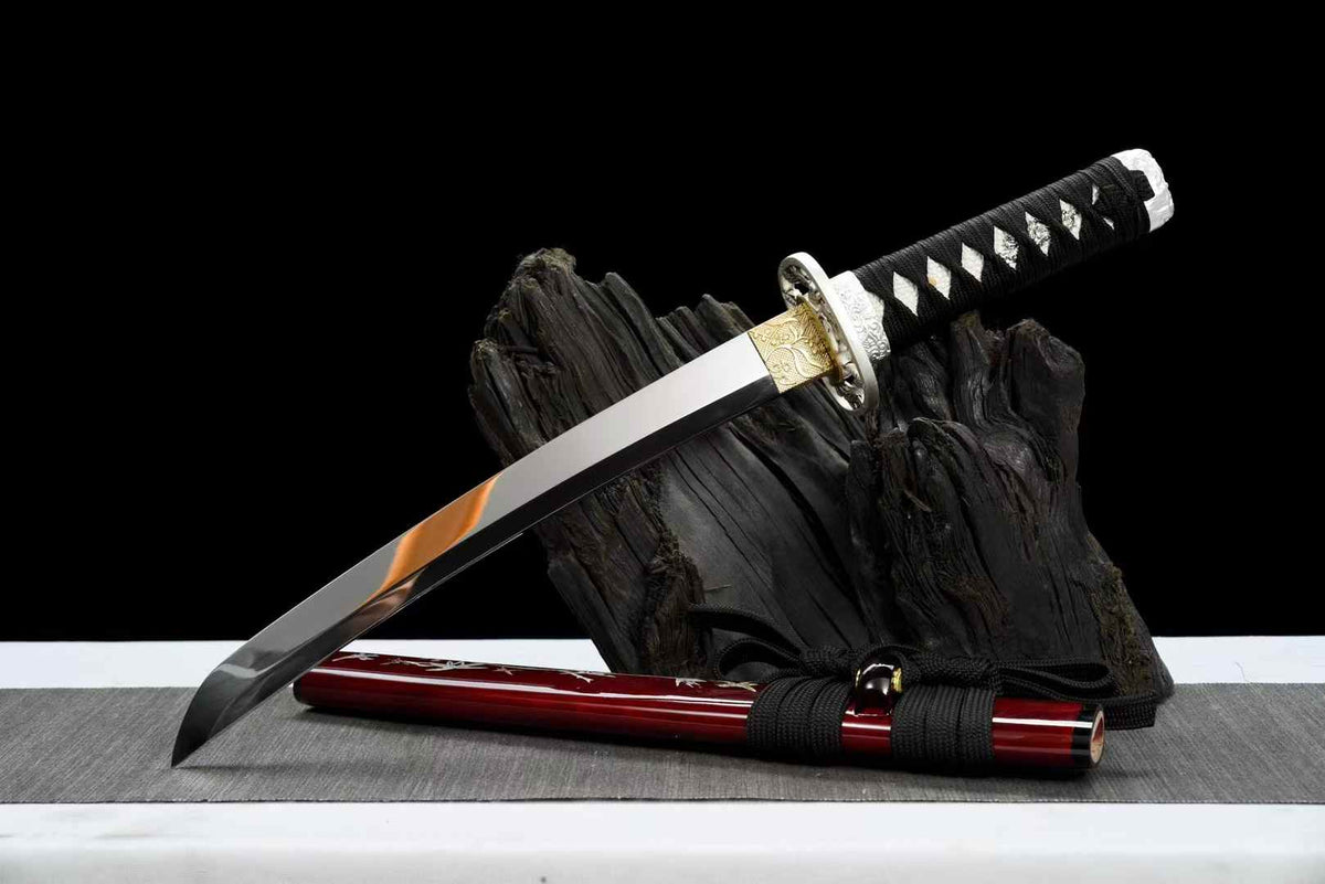 12-Inch Japanese Tanto Sword Full Tang Manganese steel Short Samurai Sword Katana