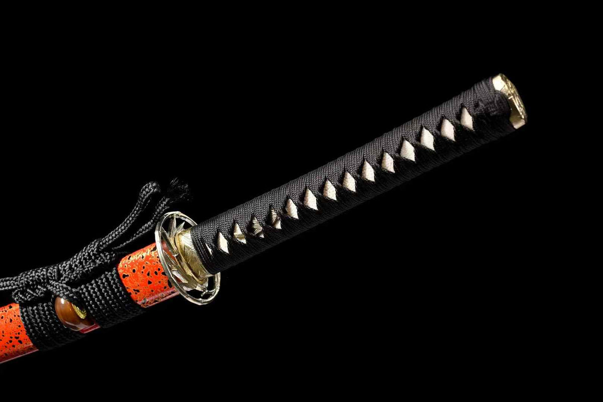 Handmade Folded Steel Katana Clay Tempered Japanese Samurai Sword