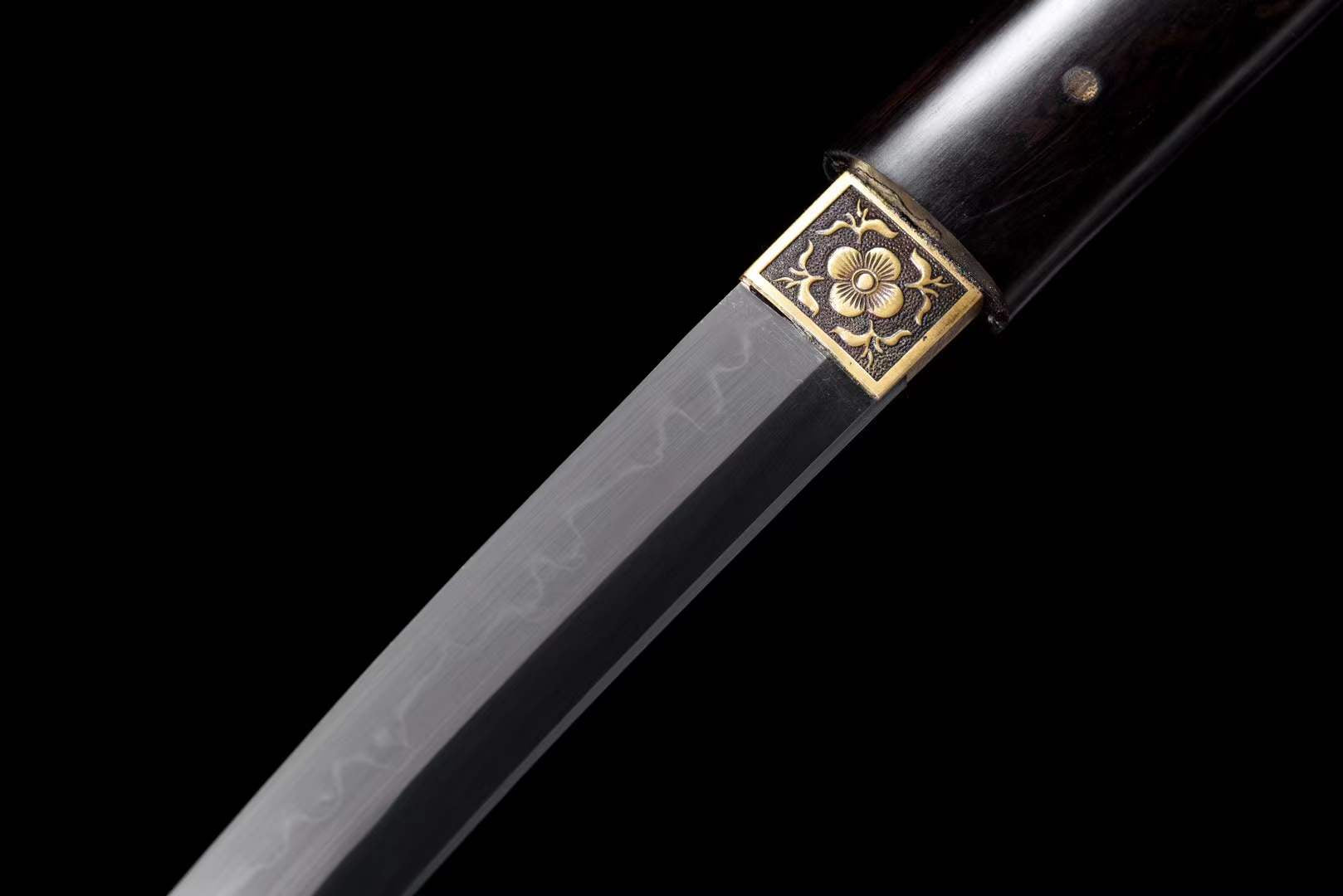 Handmade Japanese Tanto Samurai Sword Full Tang T10 Steel Clay Tempering Mini Katana Sword