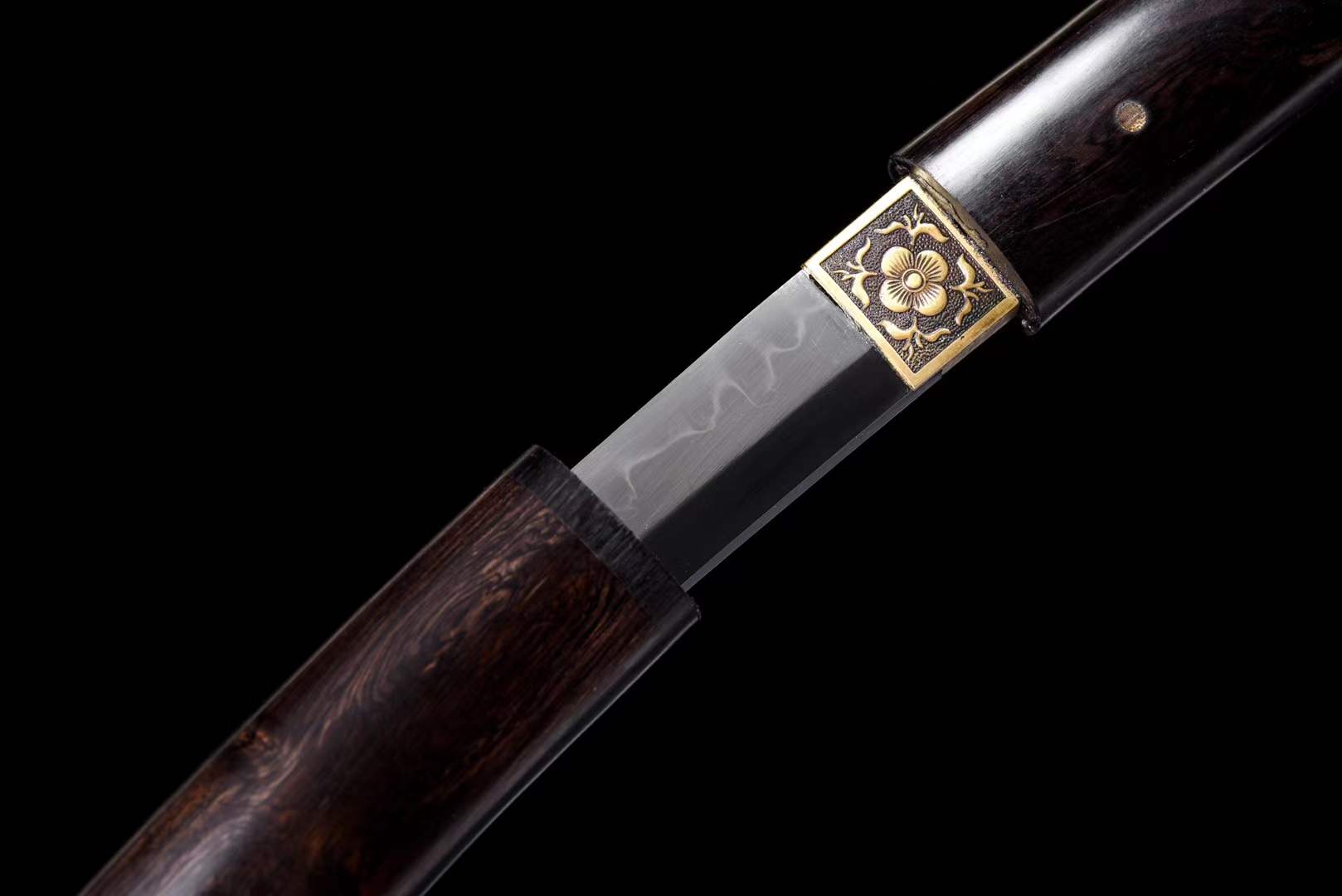 Handmade Japanese Tanto Samurai Sword Full Tang T10 Steel Clay Tempering Mini Katana Sword