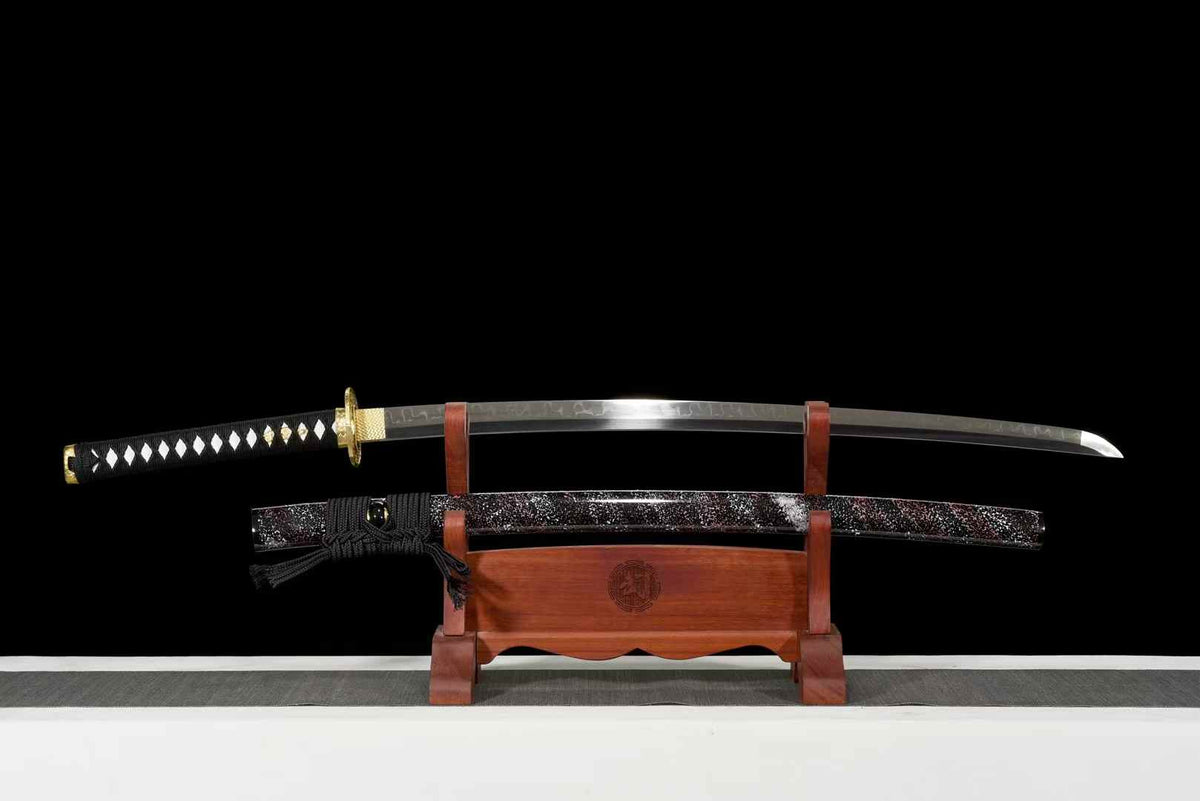 T10 Steel Japanese Katana Clay Tempered Blade Samuari Sword Full Tang