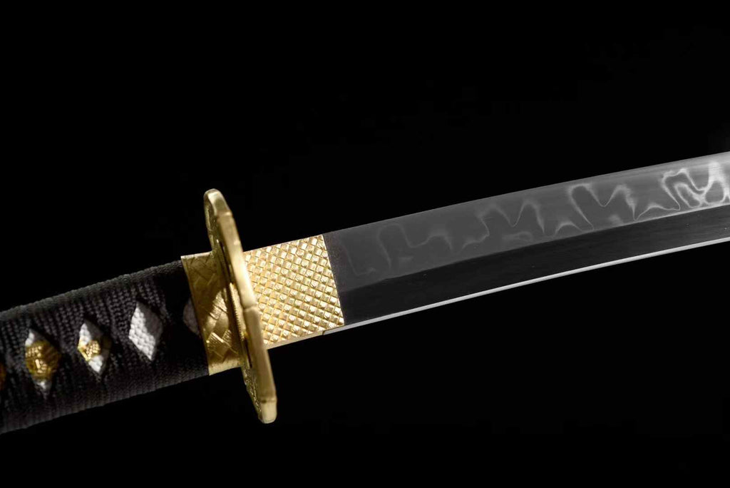 T10 Steel Japanese Katana Clay Tempered Blade Samuari Sword Full Tang