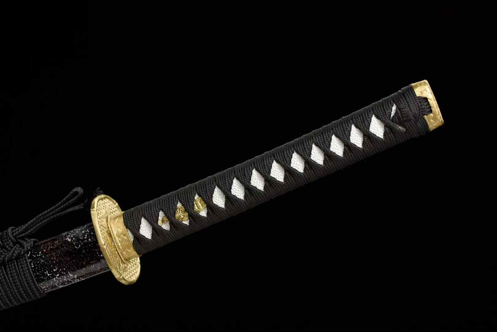T10 Steel Japanese Katana Clay Tempered Blade Samuari Sword Full Tang
