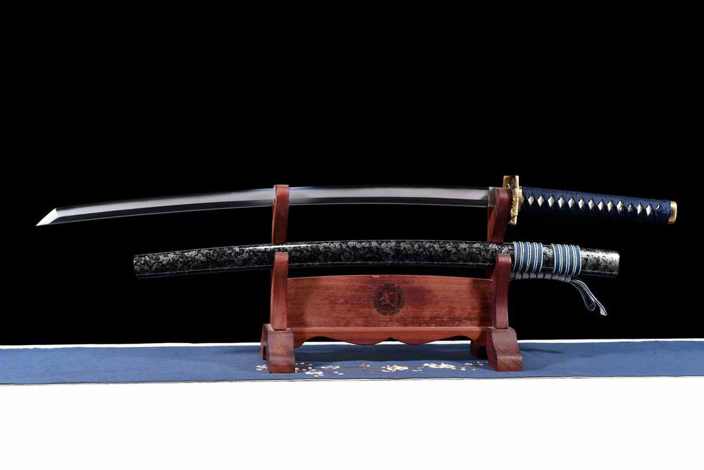 Handmade T12A Steel Katana Clay Tempered Samurai Sword with Long Kissaki