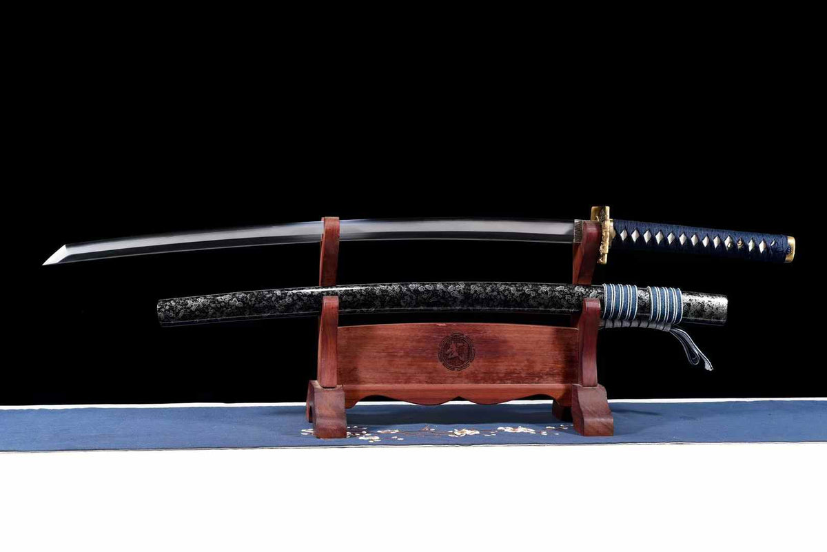 Handmade T12A Steel Katana Clay Tempered Samurai Sword with Long Kissaki