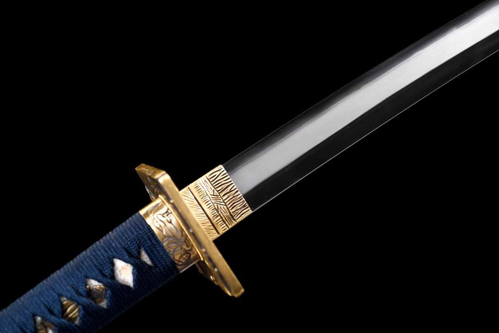 Handmade T12A Steel Katana Clay Tempered Samurai Sword with Long Kissaki