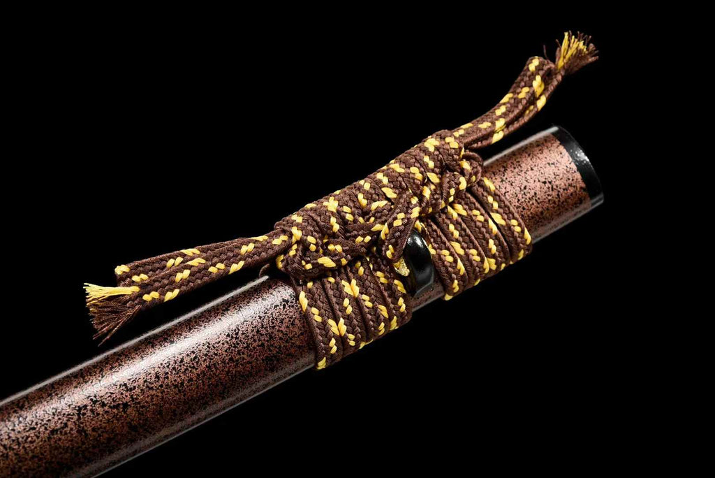 T10 Steel Katana – Japanese High Polish, Clay-Tempered Samurai Sword with Gilt Copper Fittings