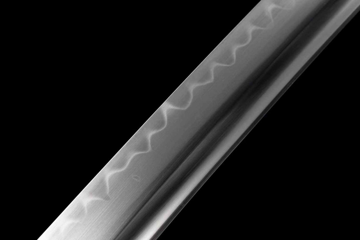 T10 Steel Katana – Mirror-Polished Clay-Tempered Samurai Sword, 60 HRC