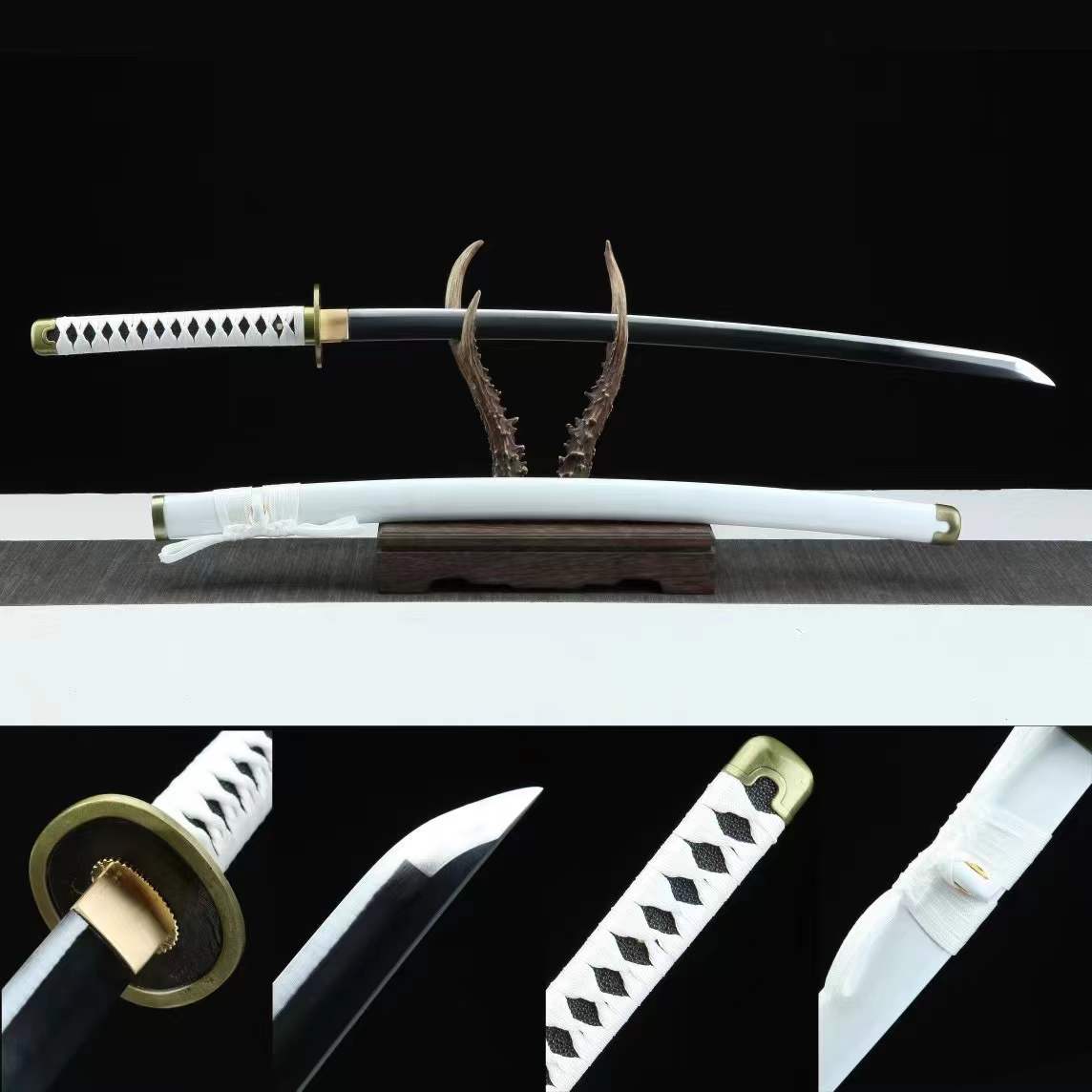 One Piece Wado Ichimonji Katana Roronoa Zoro Anime Sword Replica 1045 Carbon Steel(Sharp)