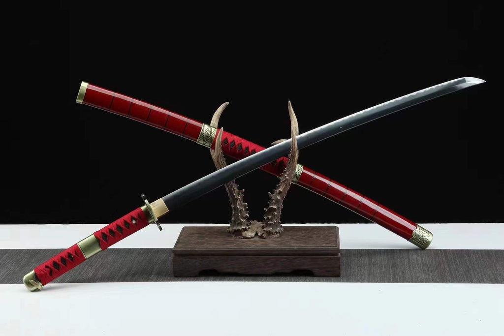 One Piece Sandai Kitetsu Katana Roronoa Zoro Anime Sword Replica 1045 Carbon Steel(Sharp)