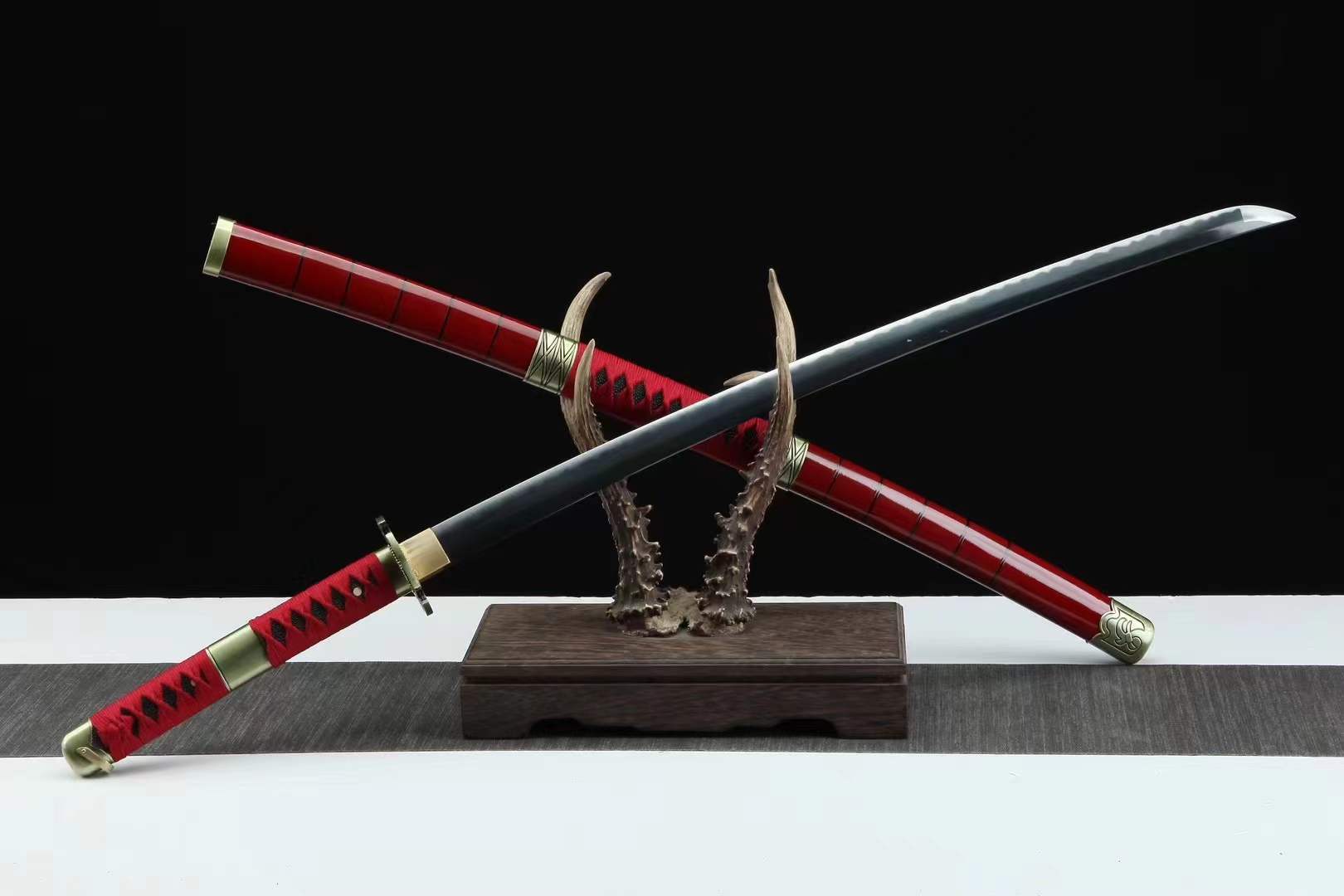 One Piece Sandai Kitetsu Katana Roronoa Zoro Anime Sword Replica 1045 Carbon Steel(Sharp)