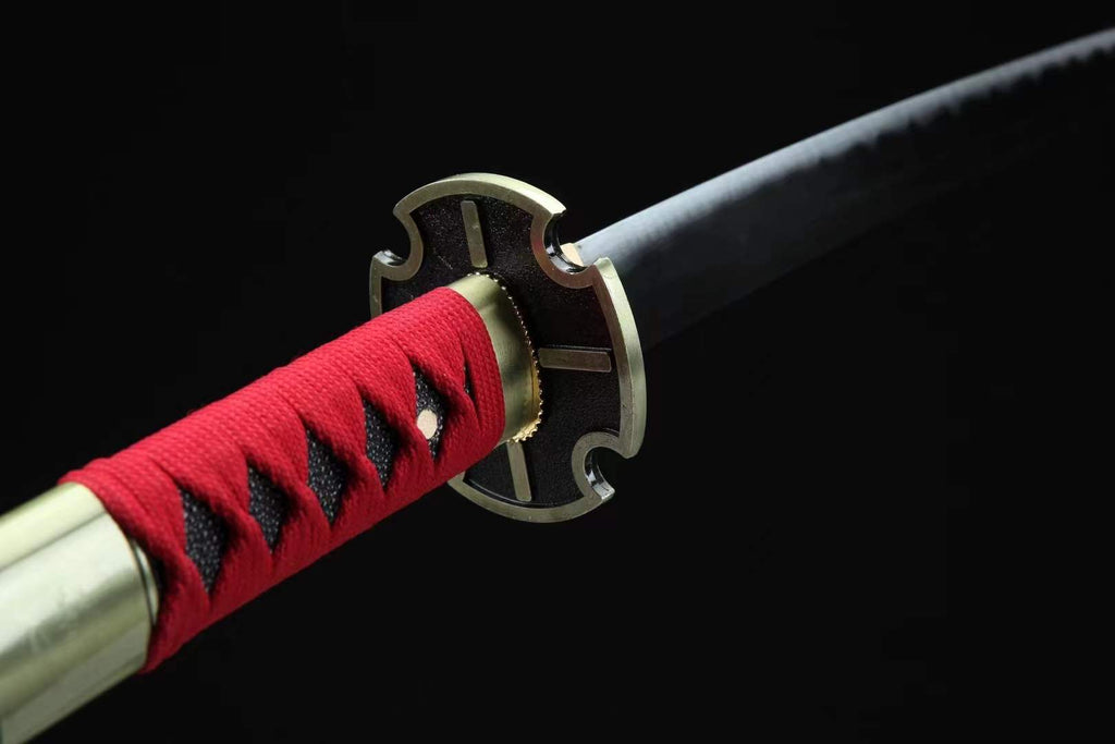 One Piece Sandai Kitetsu Katana Roronoa Zoro Anime Sword Replica 1045 Carbon Steel(Sharp)