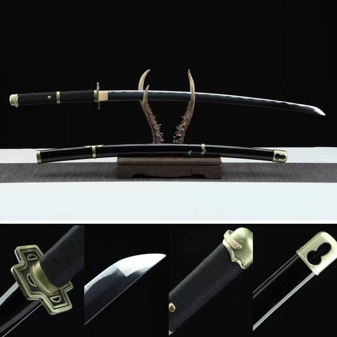 One Piece Yubashiri Katana Roronoa Zoro Anime Sword Replica 1045 Carbon Steel(Sharp)
