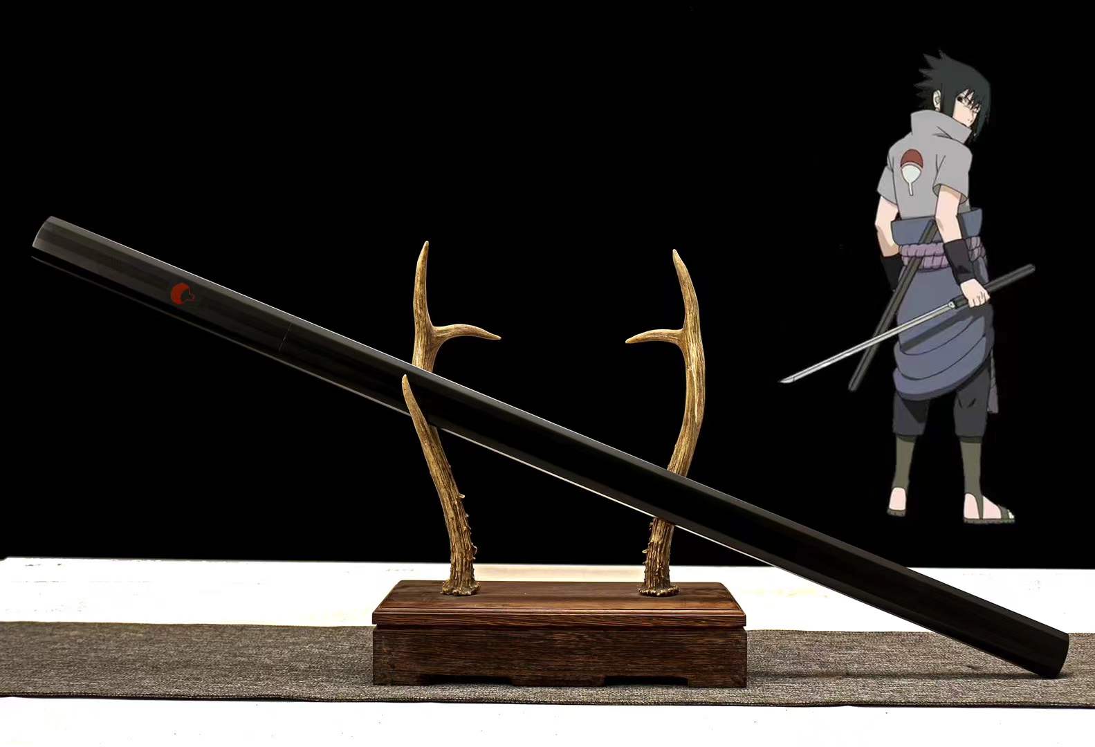 Sasuke Uchiha Kusanagi Sword 1045 Steel Handmade Naruto Anime Samurai Sword Replica Katana