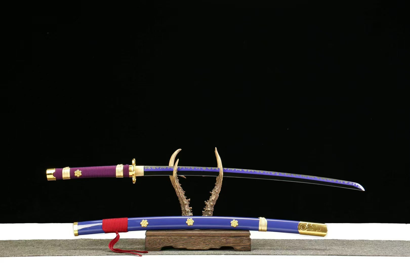 One Piece Enma Katana – Zoro’s Haki‑Draining Wano Sword Replica 1045 Carbon Steel(Sharp)