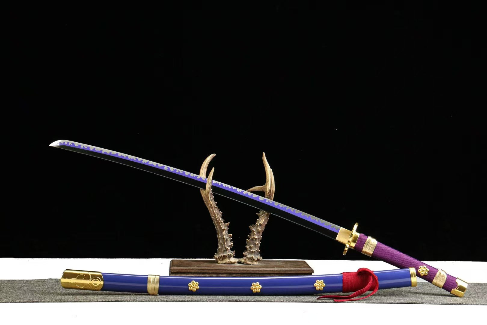 One Piece Enma Katana – Zoro’s Haki‑Draining Wano Sword Replica 1045 Carbon Steel(Sharp)