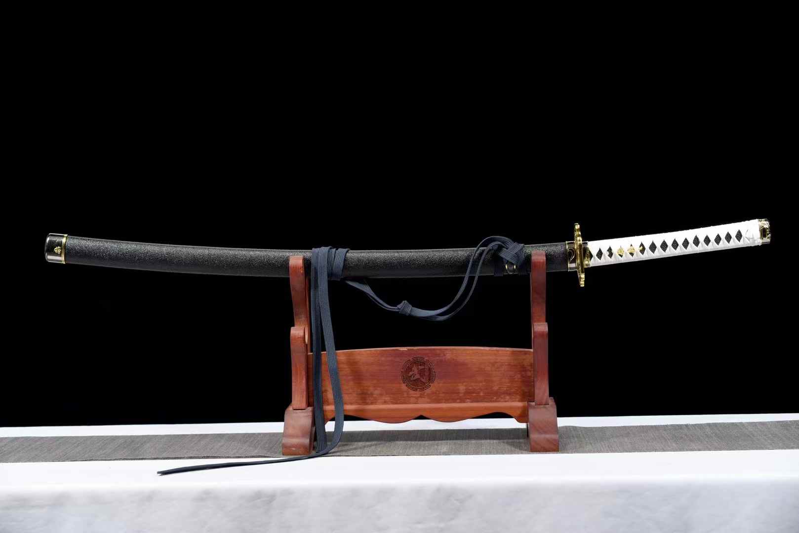 Devil May Cry 5 Vergil Yamato Sword Replica Katana  Full Tang Anime Samurai Sword with PU Leather Wrapped Scabbard 41 in