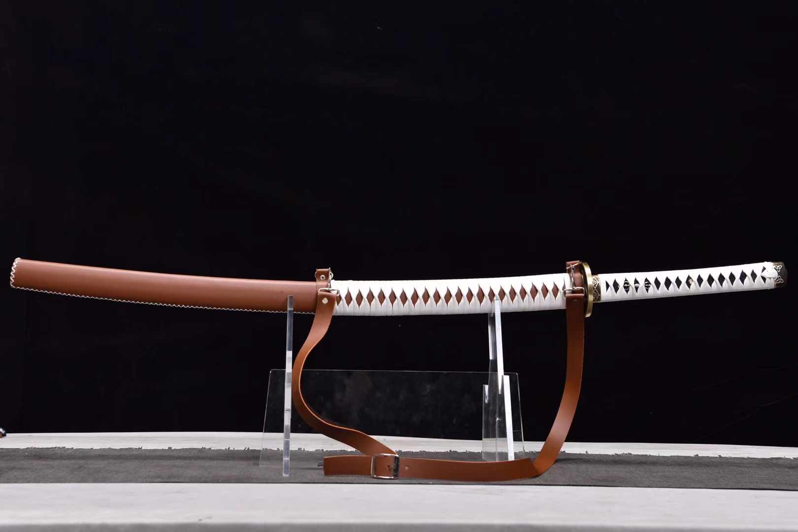 The Walking Dead Michonne Katana Sword Handmade T10 Clay Tempered Samurai Sword