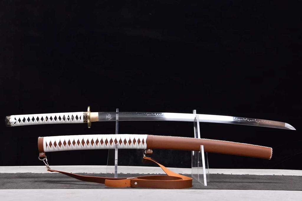 The Walking Dead Michonne Katana Sword Handmade T10 Clay Tempered Samurai Sword