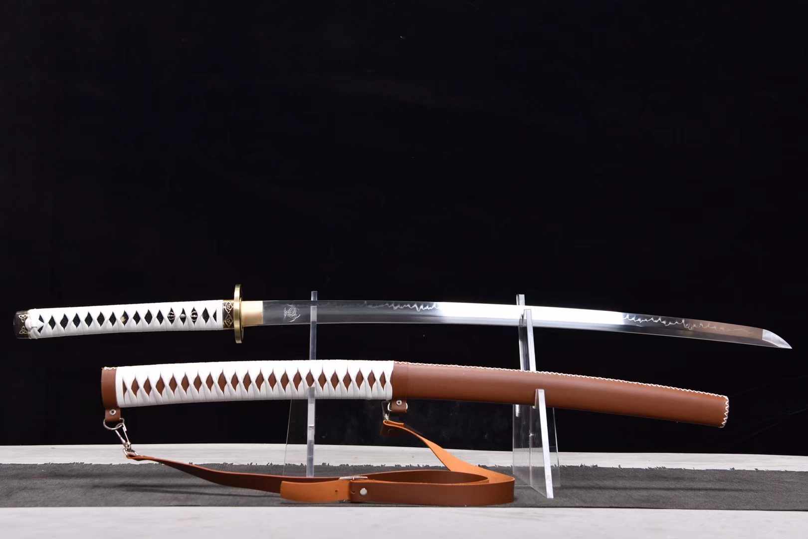 The Walking Dead Michonne Katana Sword Handmade T10 Clay Tempered Samurai Sword