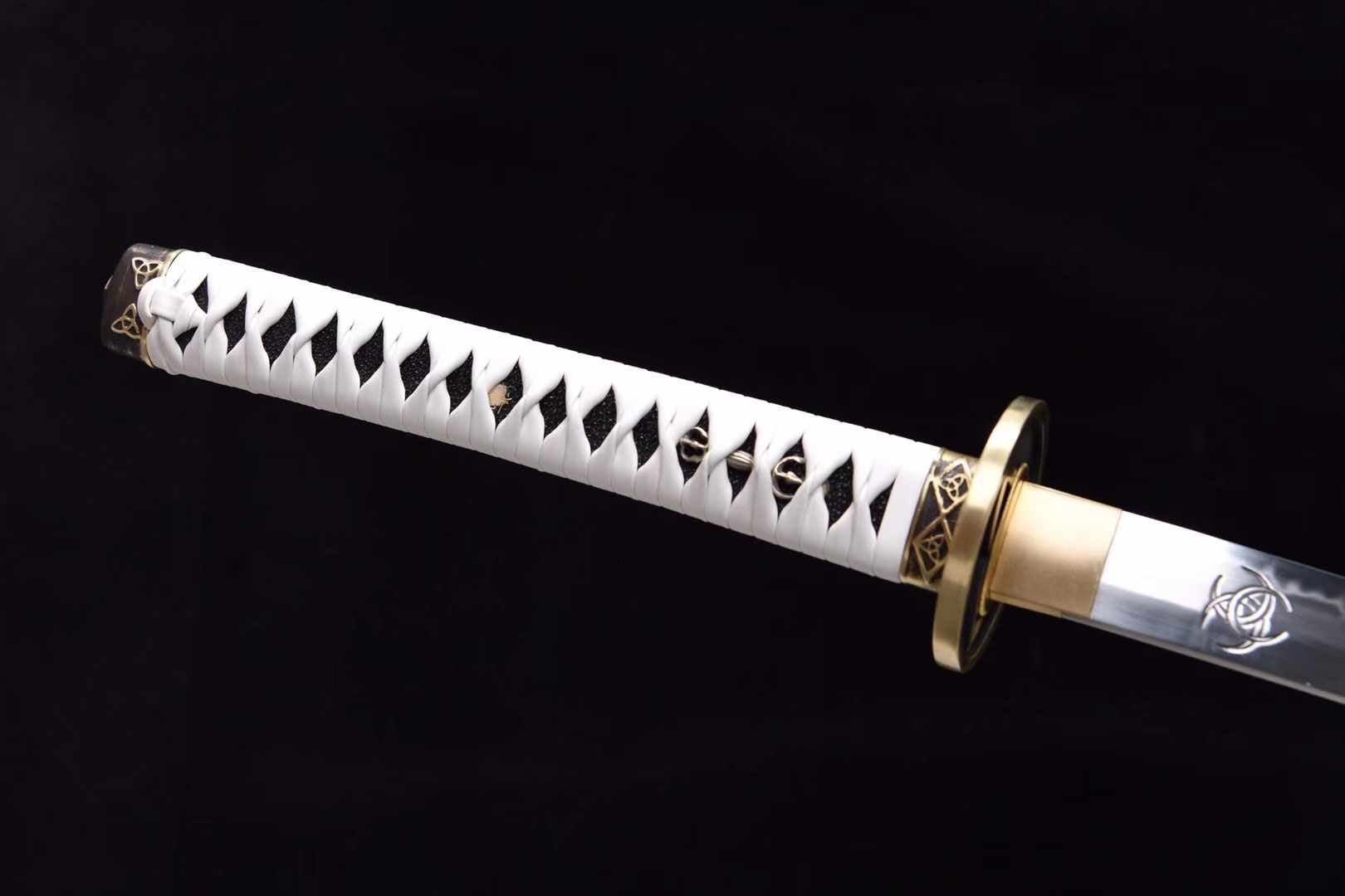The Walking Dead Michonne Katana Sword Handmade T10 Clay Tempered Samurai Sword