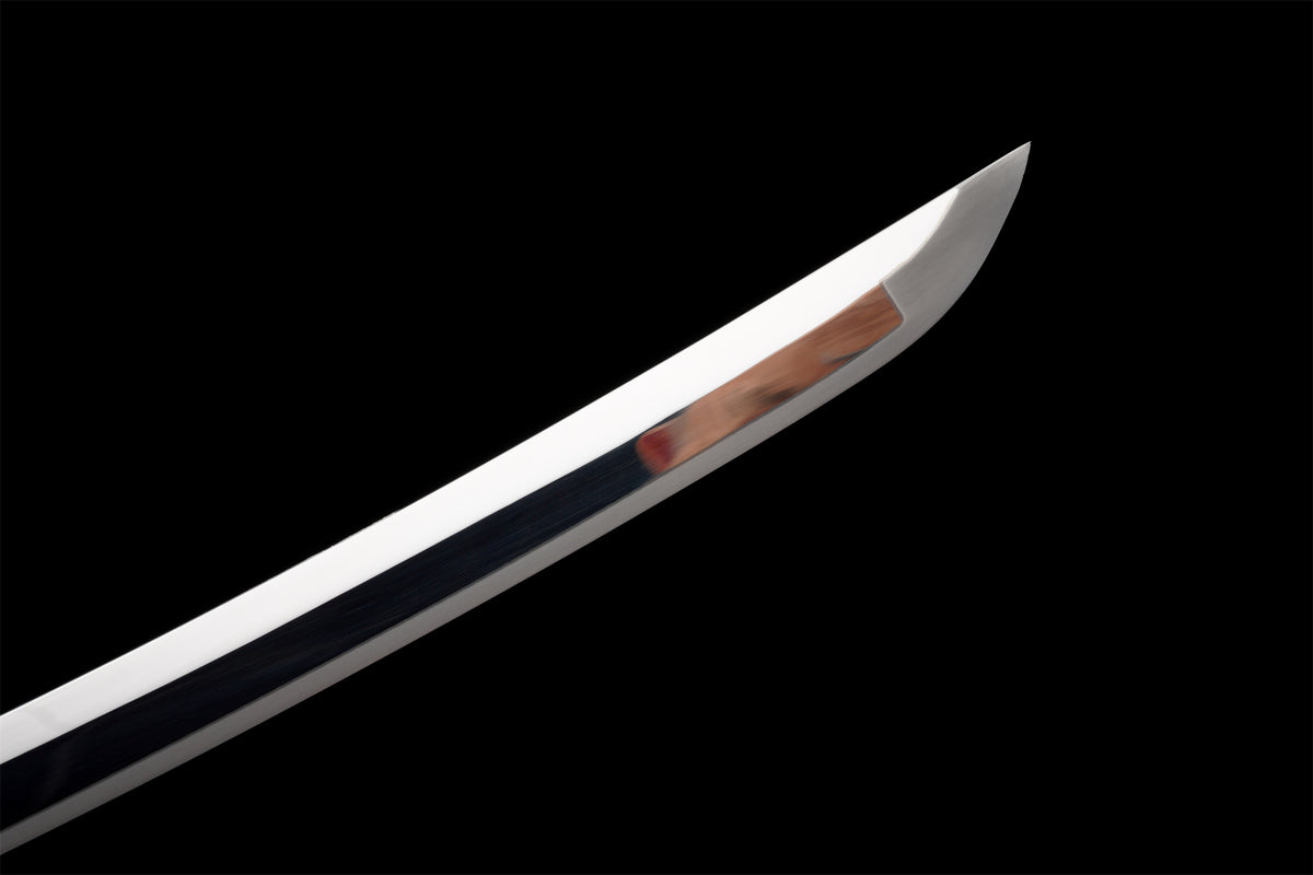 Handmade Japanese Taichi Sword,Full Tang Katana 5160 Steel with Snake Skin Saya & Copper Fittings