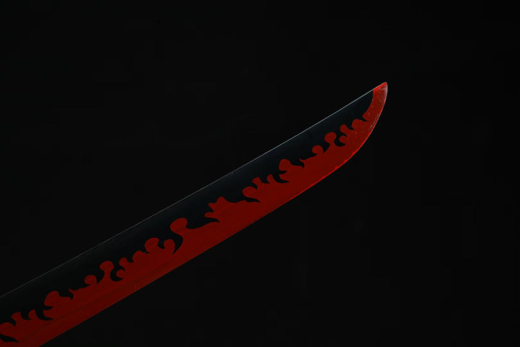 Demon Slayer Rengoku Sword Replica Flame Breathing Nichirin Katana Anime Sword 1045 Carbon Steel(Sharp)