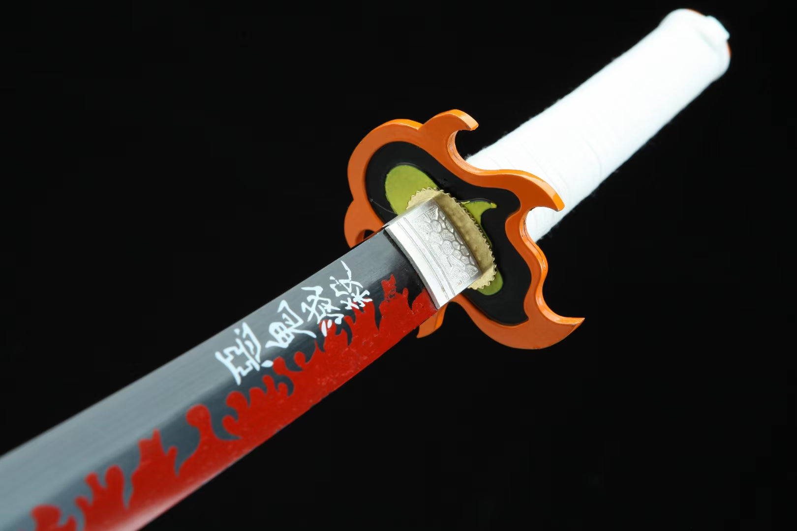 Demon Slayer Rengoku Sword Replica Flame Breathing Nichirin Katana Anime Sword 1045 Carbon Steel(Sharp)